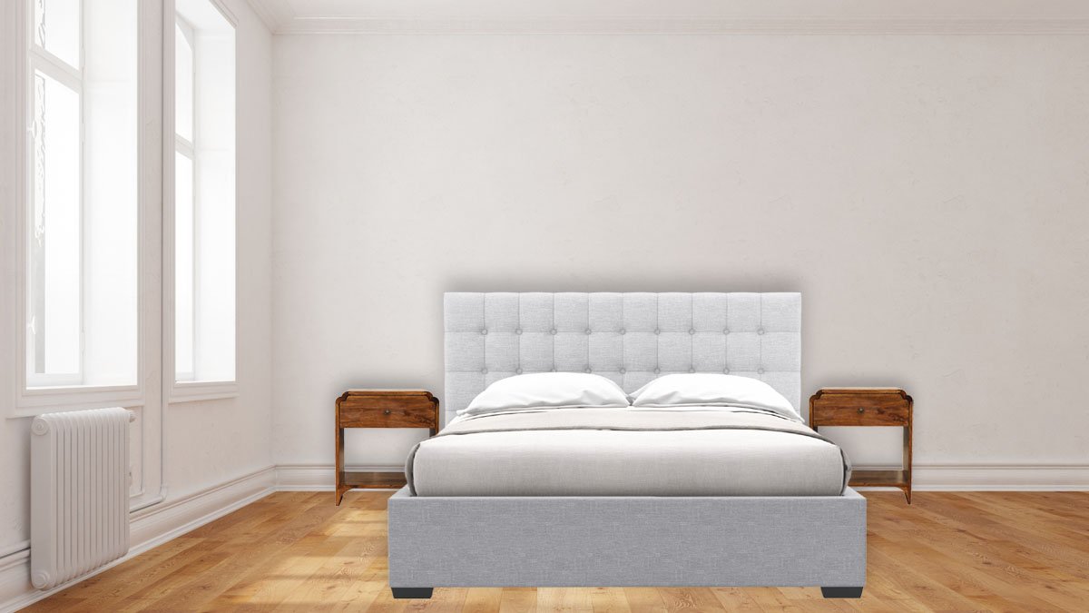 Comodino in Mango Massello Finitura Castagno con Cassetto, Ripiano e Pomolo in Ottone
