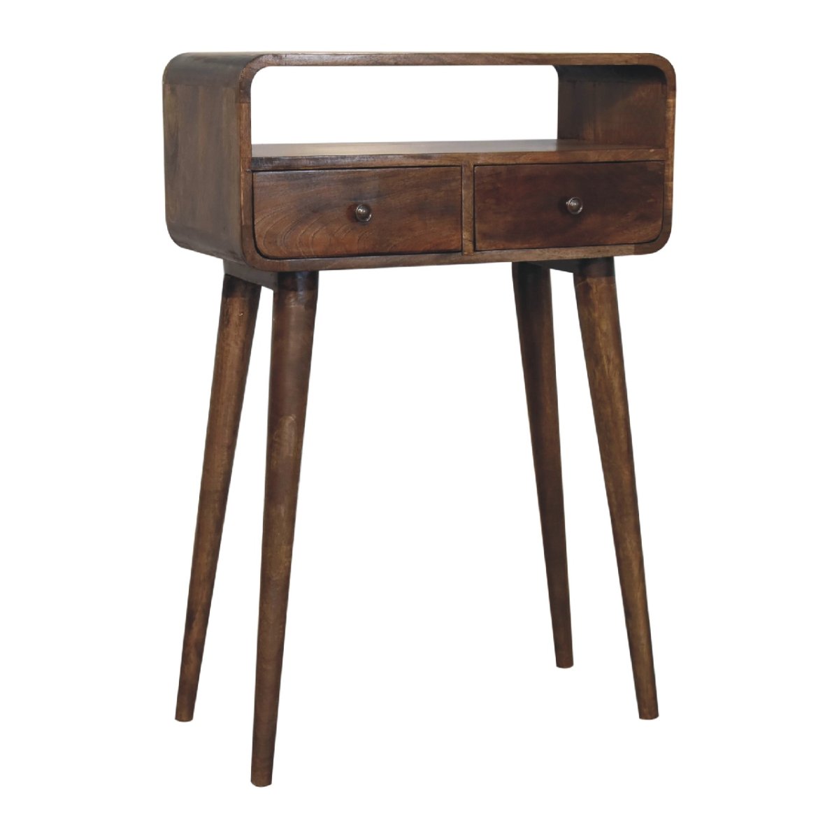 Mini Grey-wash Curved Console