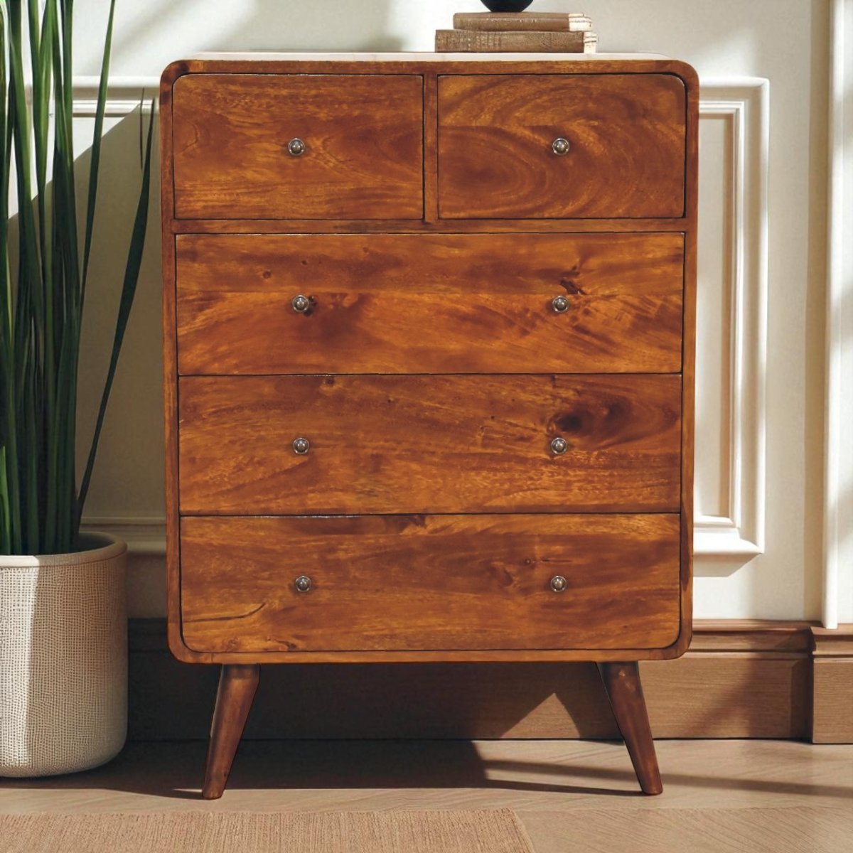 2 over 3 Curved Chestnut Chest
