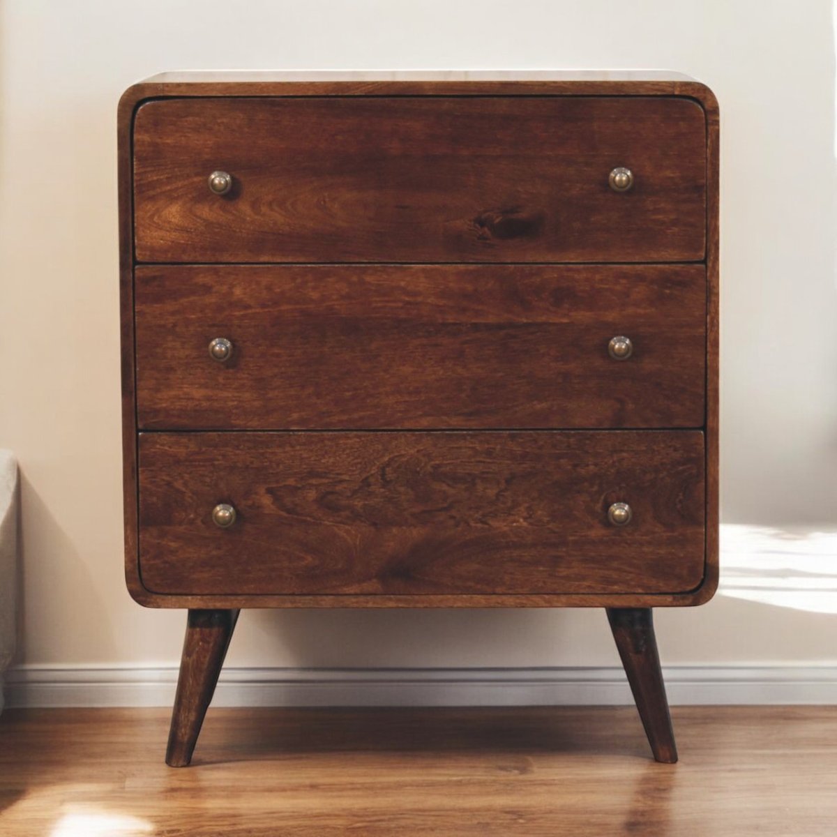 Curved California Walnut Chest