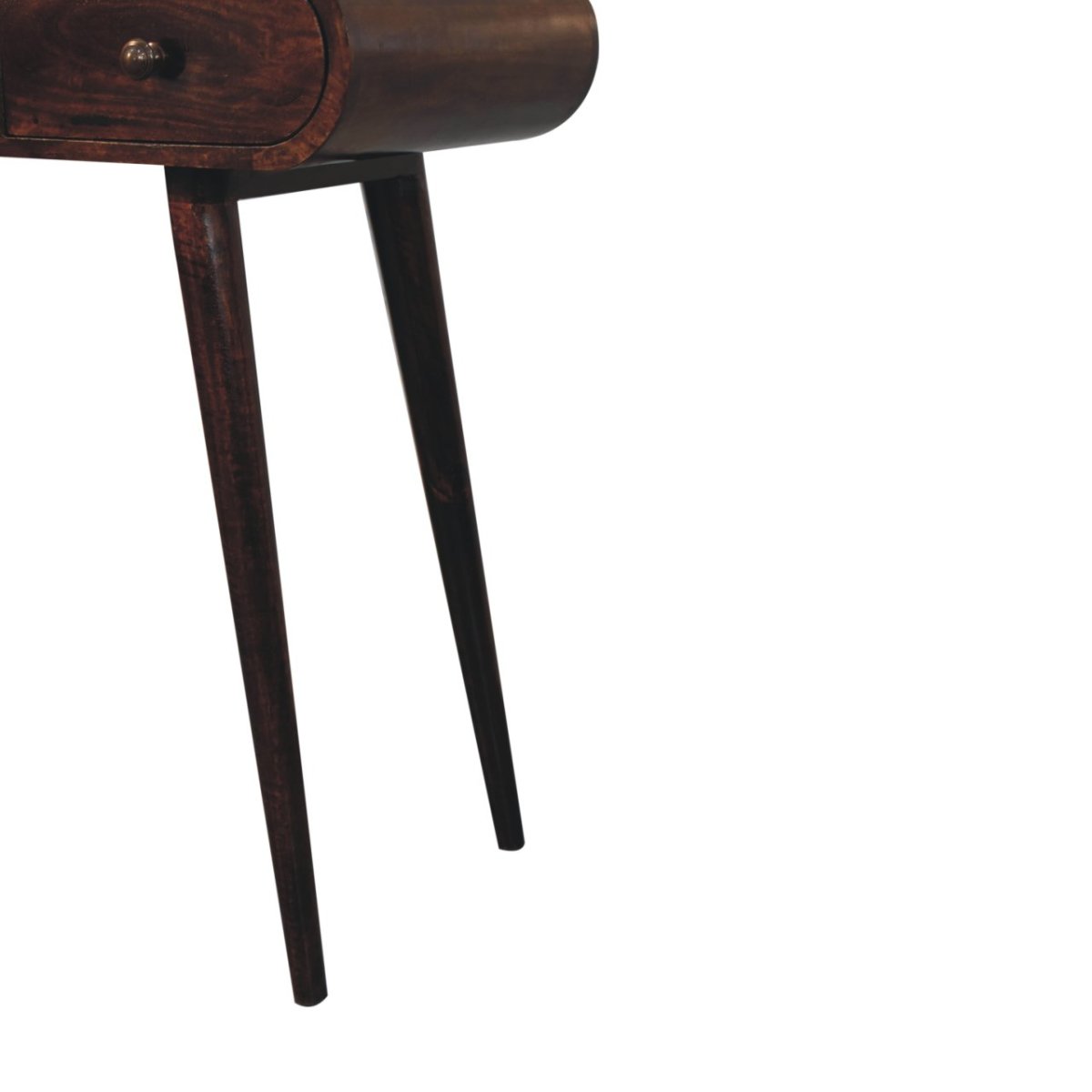 Toeletta in Mango Massello Noce California con Specchio e 3 Cassetti