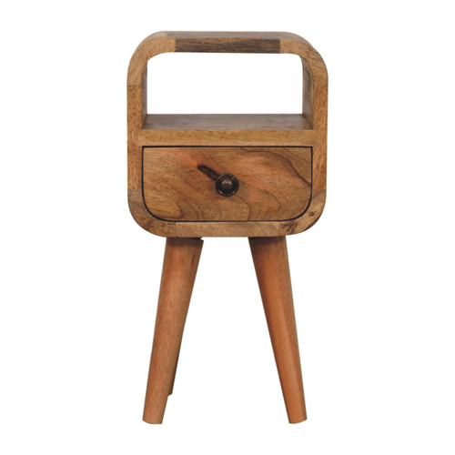 Extra Mini Oakish Curve Open Slot Bedside