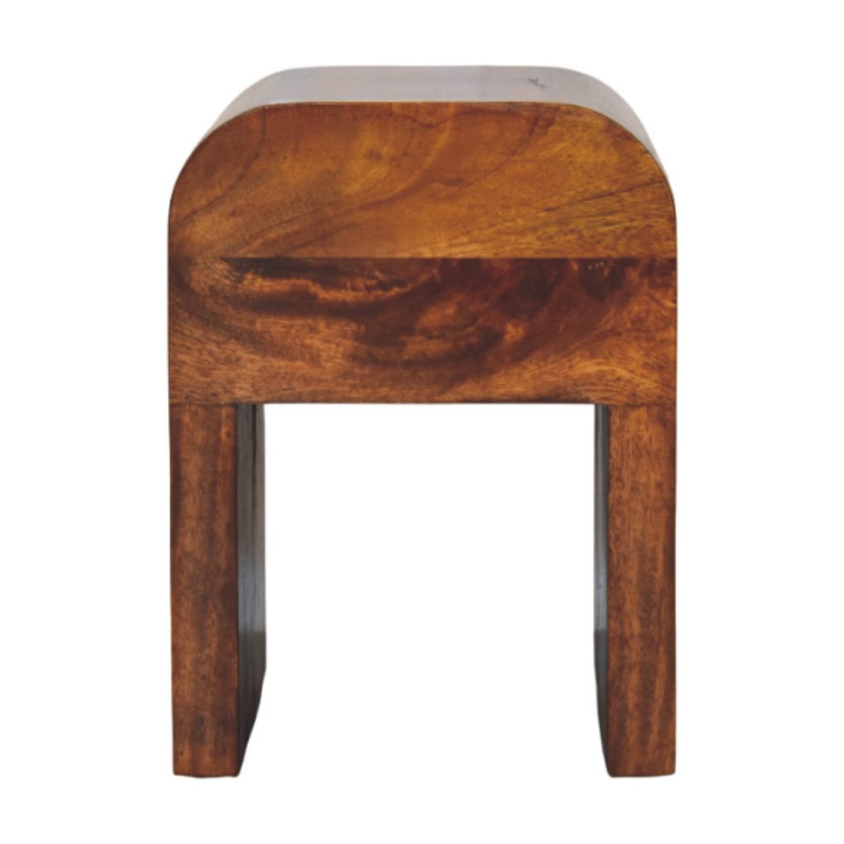 Mini Darcy Chestnut Nightstand with Curved Edges