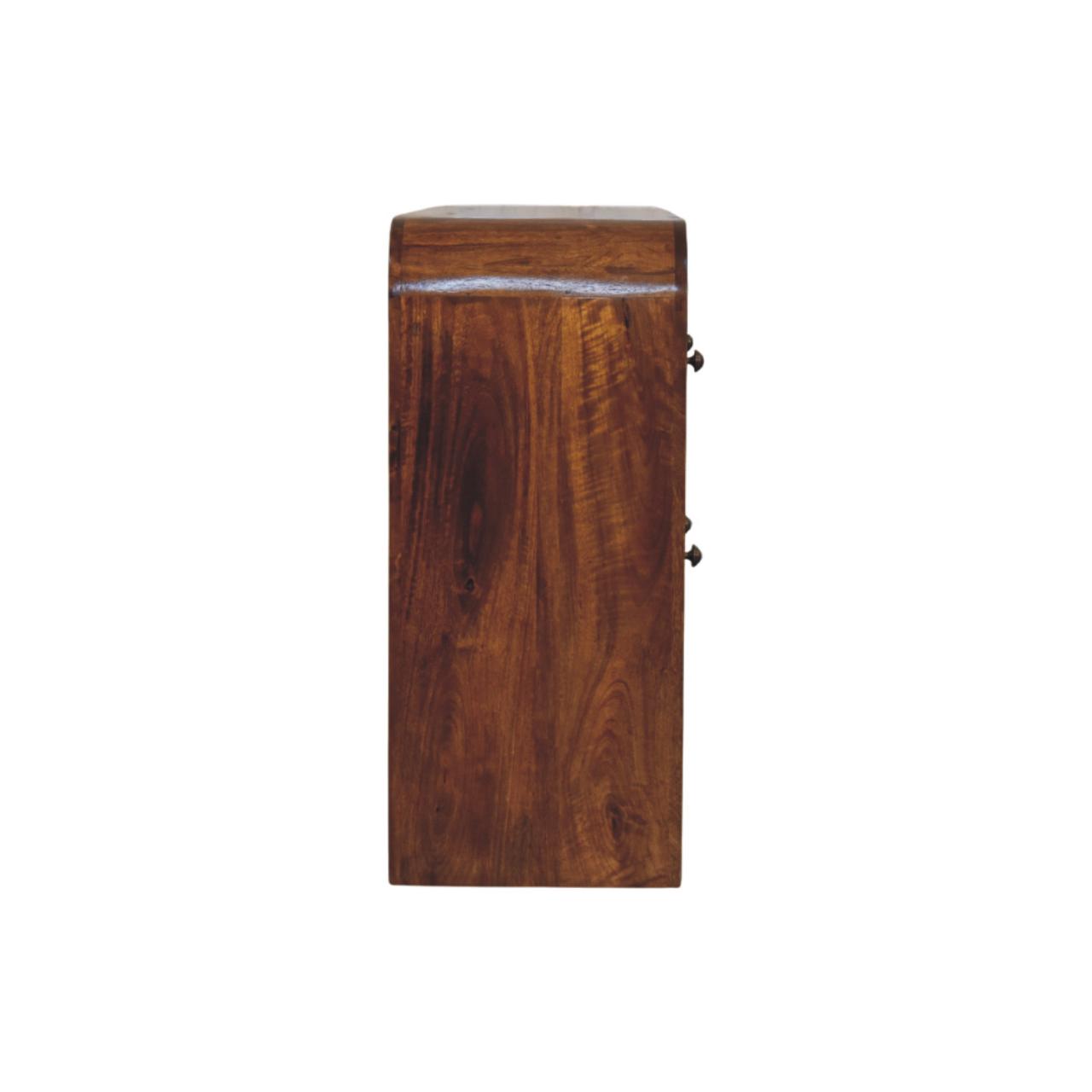 Darcy 3 over 3 Drawer Chest in Chestnut Finish