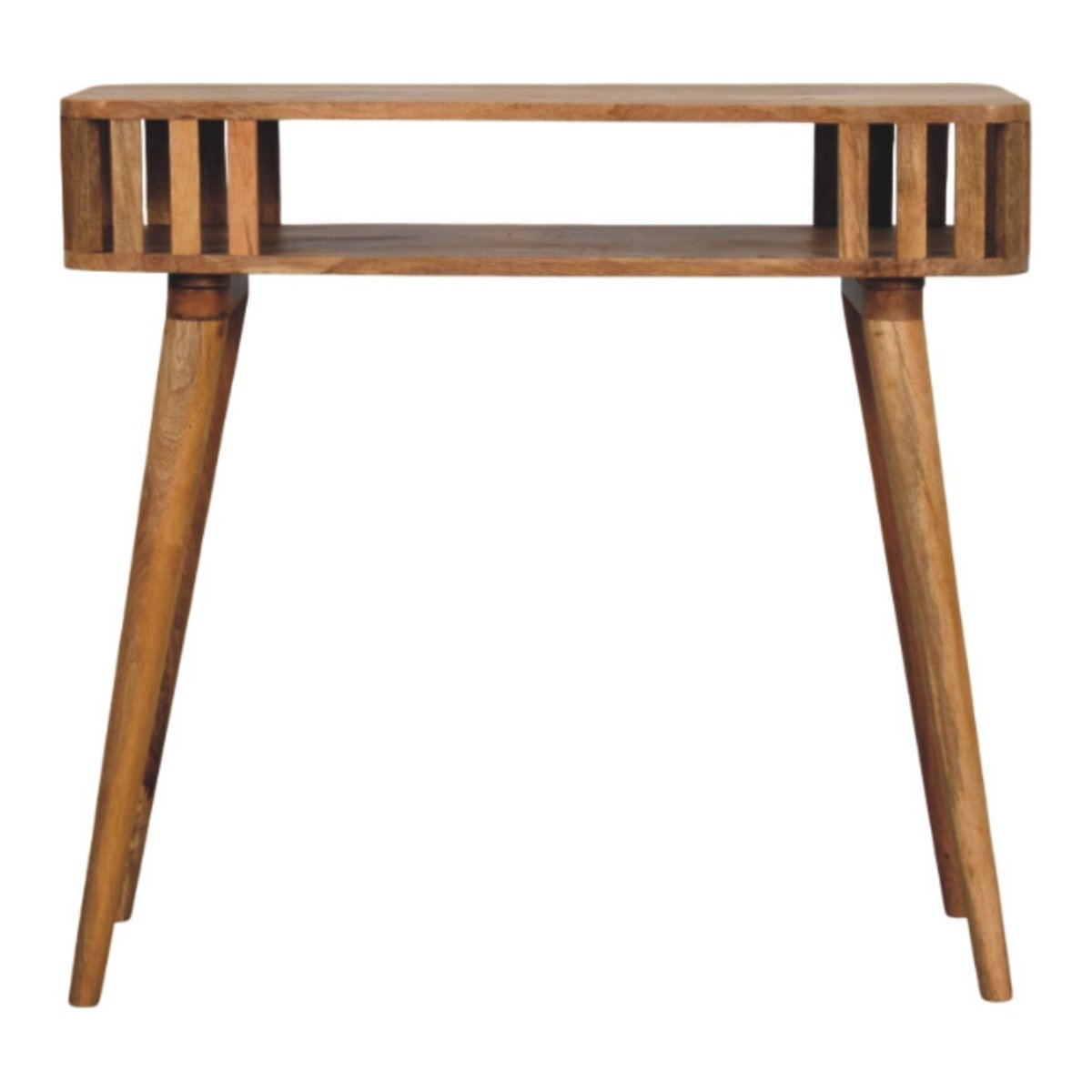 Slatted Oak-ish Console