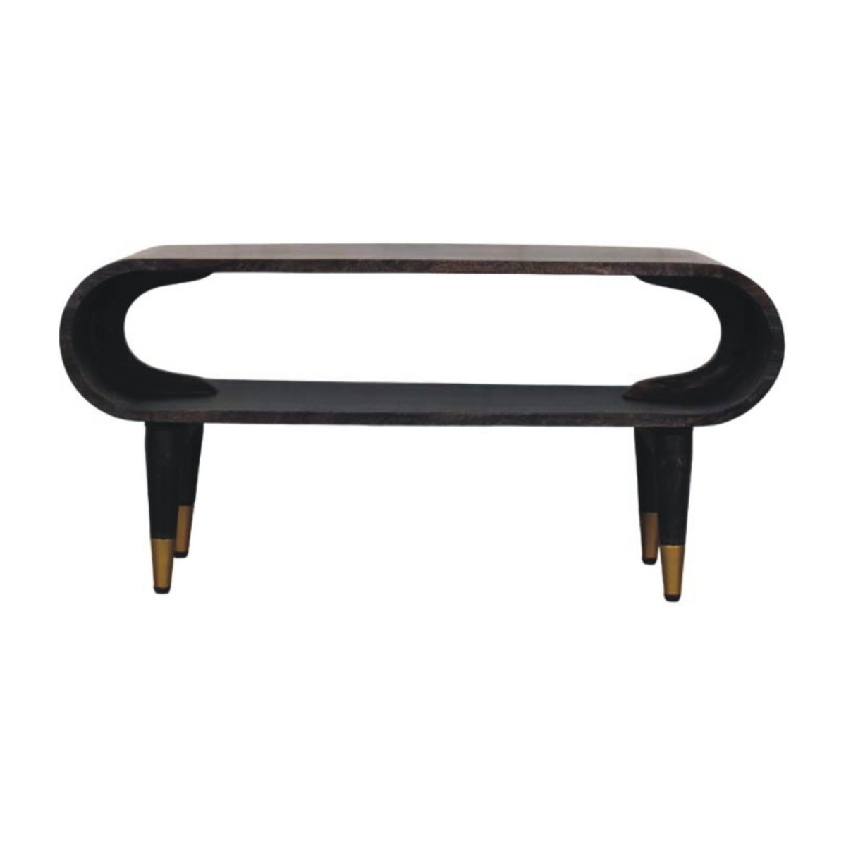 Curved Edge Media with Brass Accents