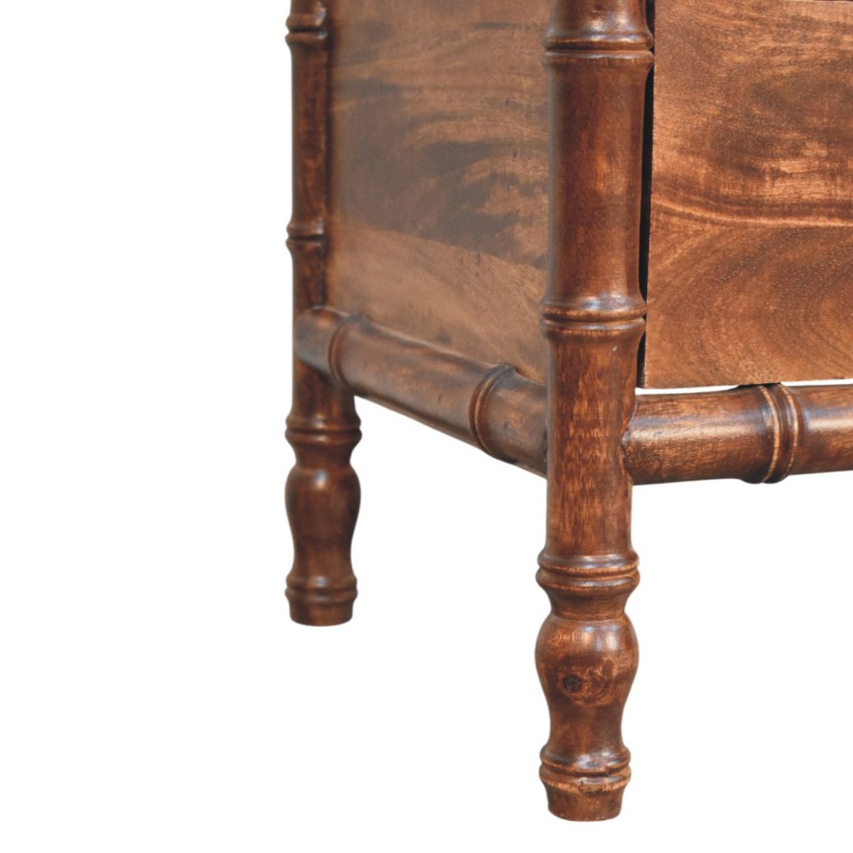 Bamboo Frame Nightstand in Roasted Almond