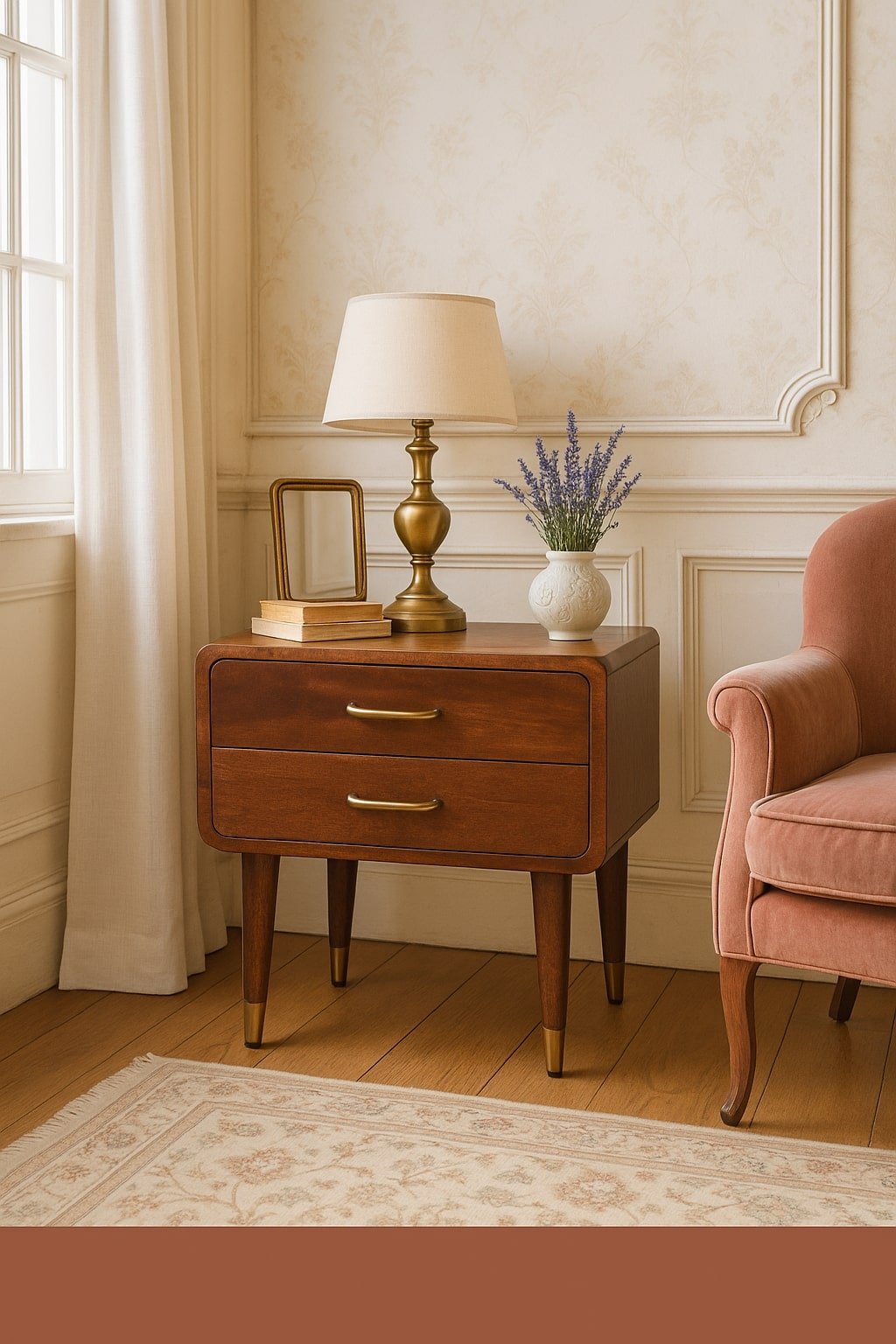 Valenza Two-Drawer Bedside Table