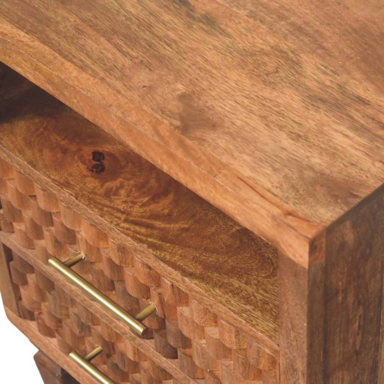 Arno Bedside in Golden Teak