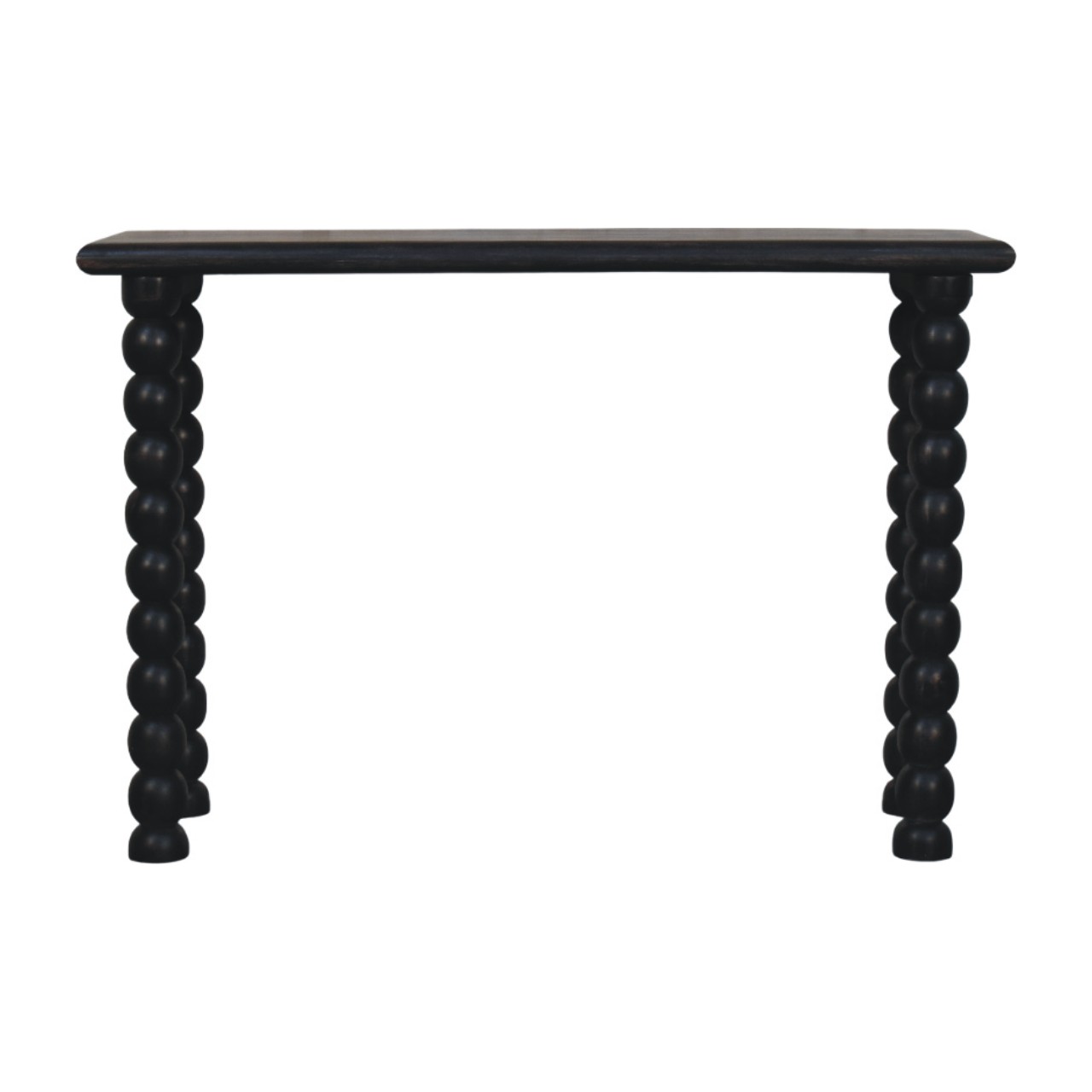 Consolle Spindle in legno massello di mango, gambe tornite