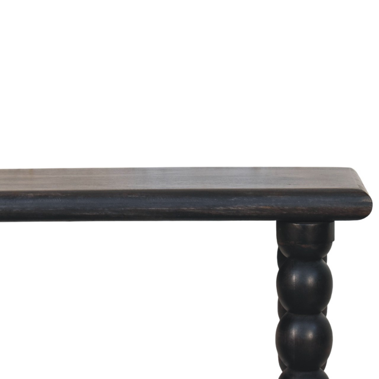 Consolle Spindle in legno massello di mango, gambe tornite