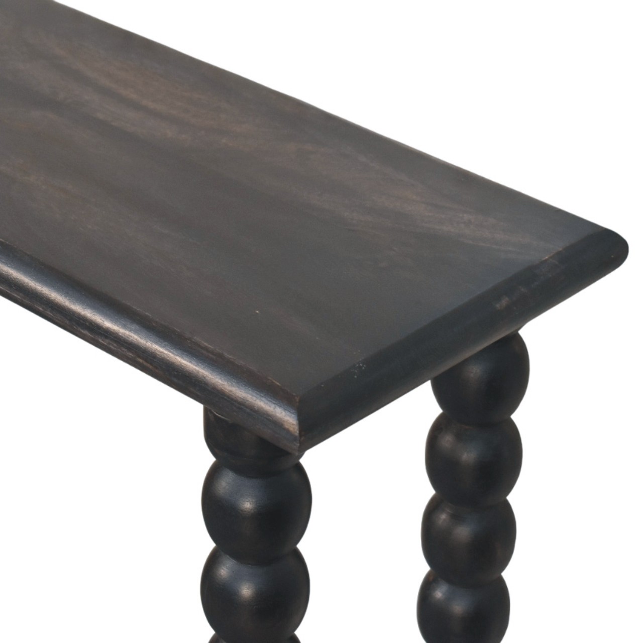 Consolle Spindle in legno massello di mango, gambe tornite