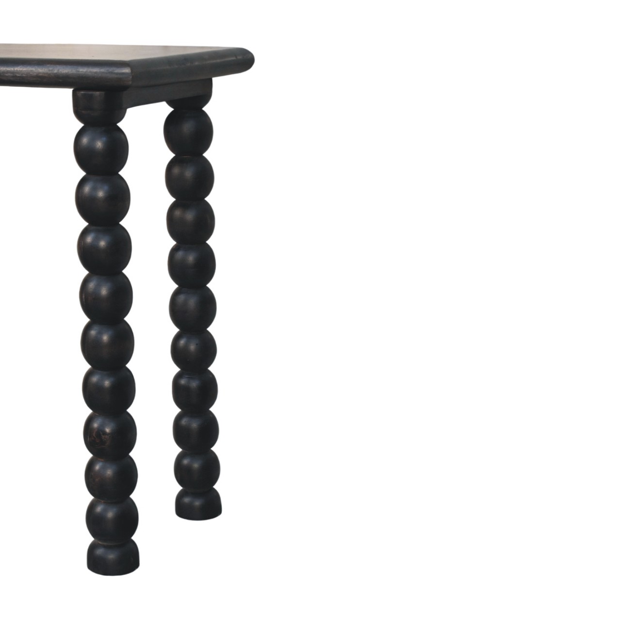 Consolle Spindle in legno massello di mango, gambe tornite