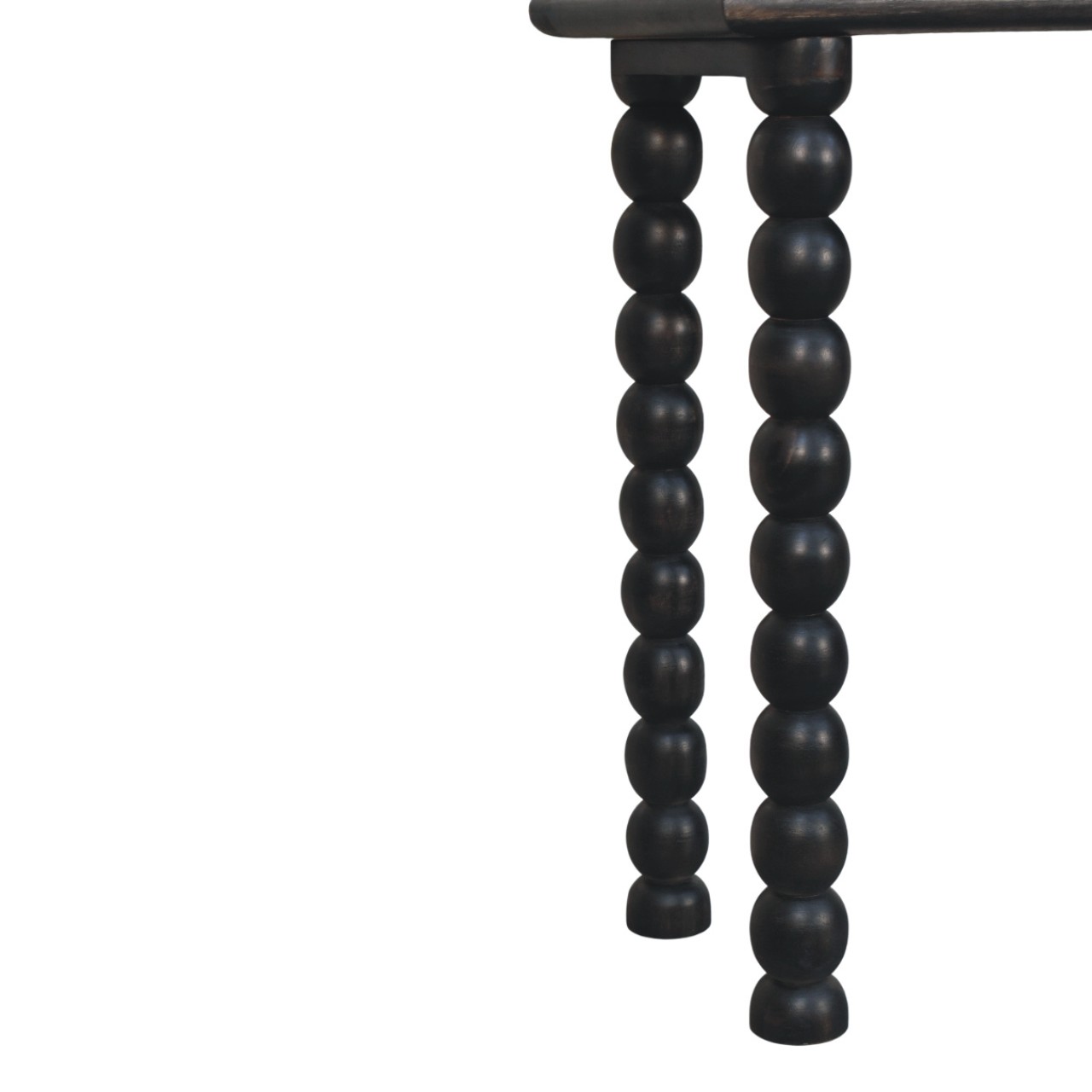 Consolle Spindle in legno massello di mango, gambe tornite