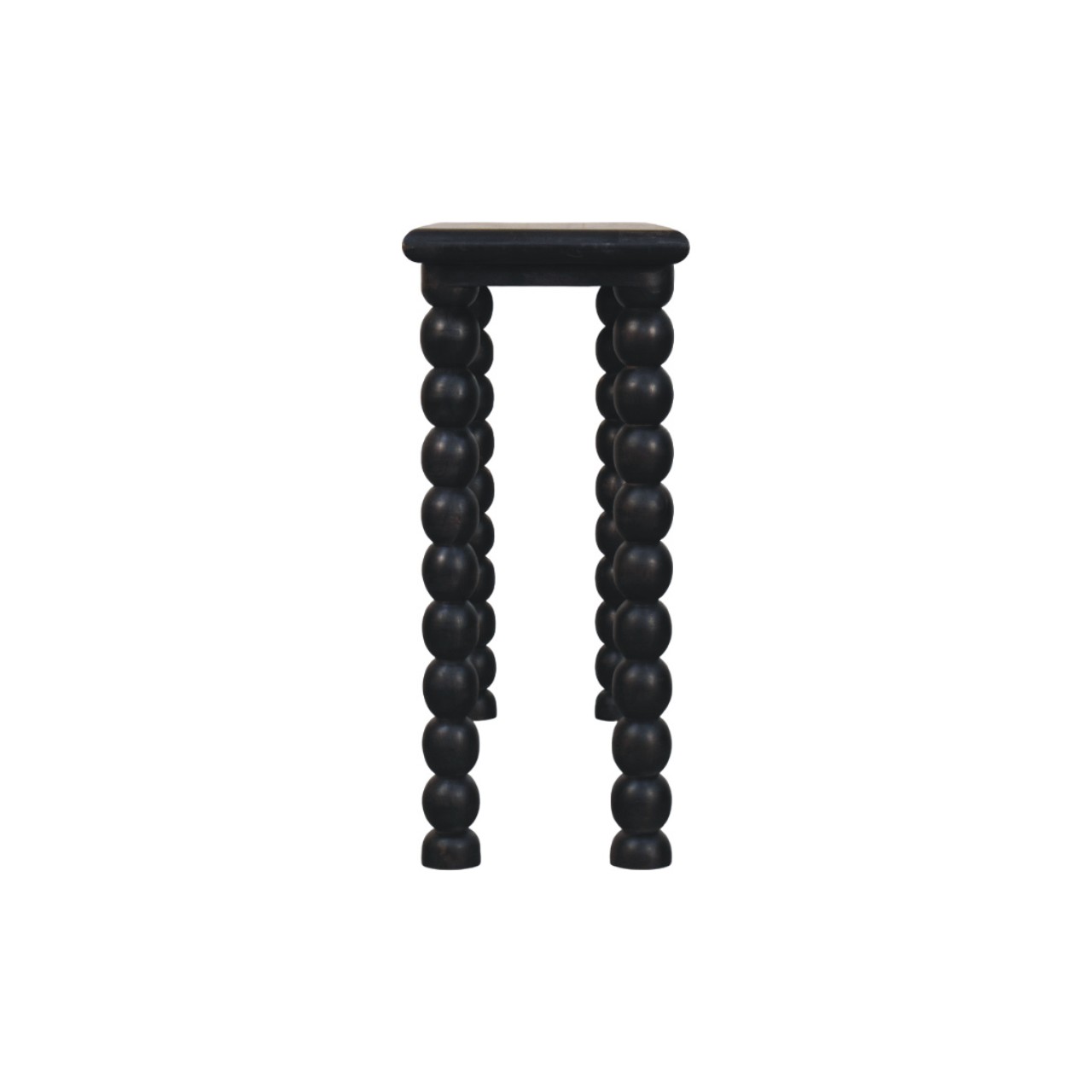 Consolle Spindle in legno massello di mango, gambe tornite