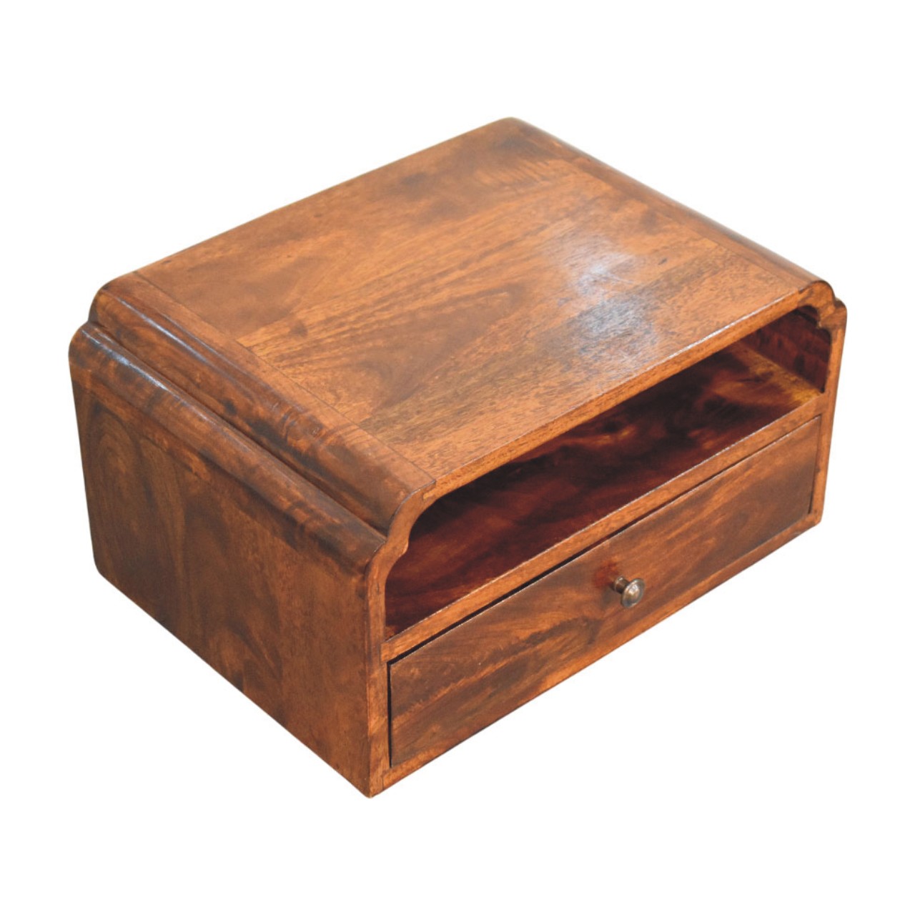 Avora Wall-Mounted Chestnut Bedside