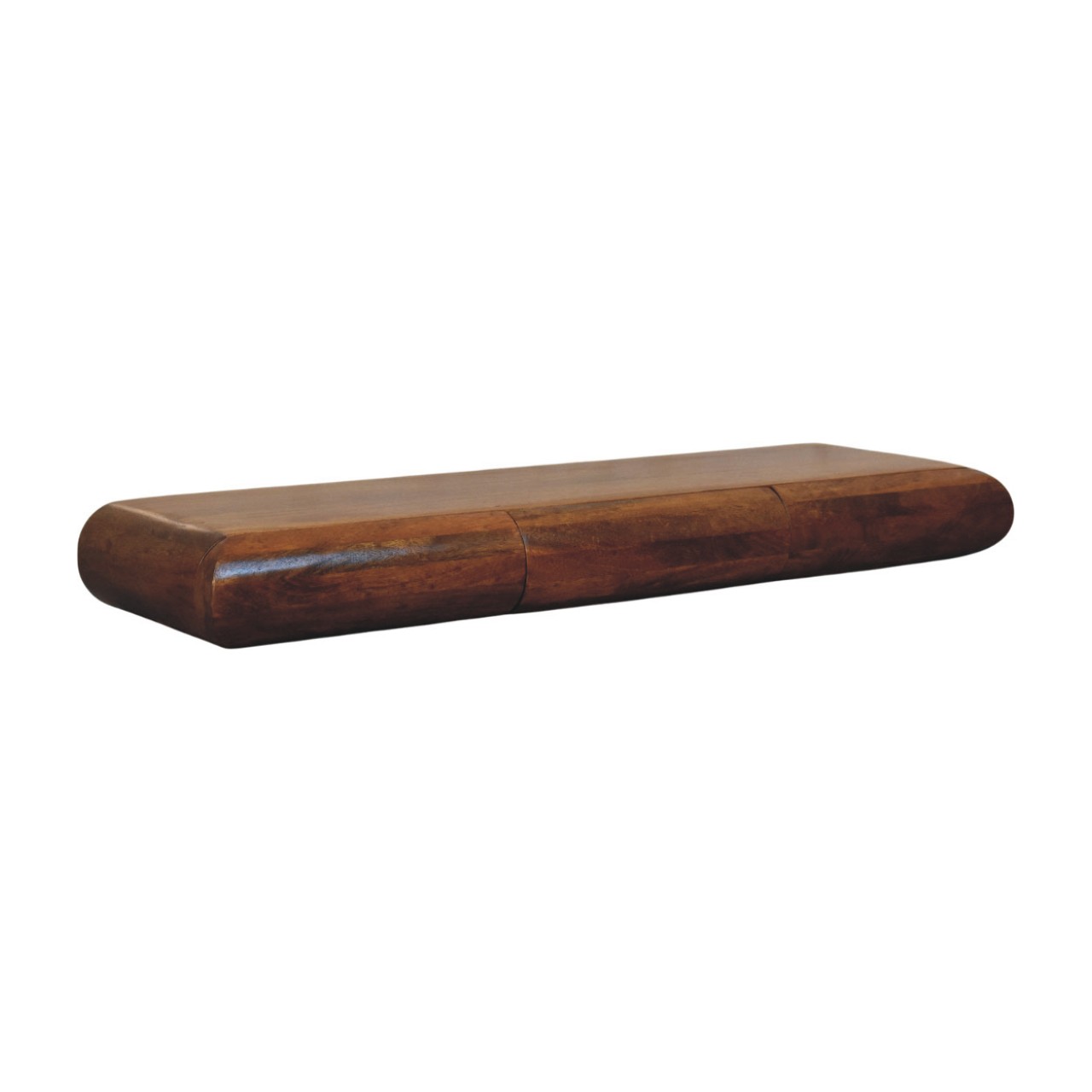 Consolle a parete in legno di mango, finitura Amber Oak
