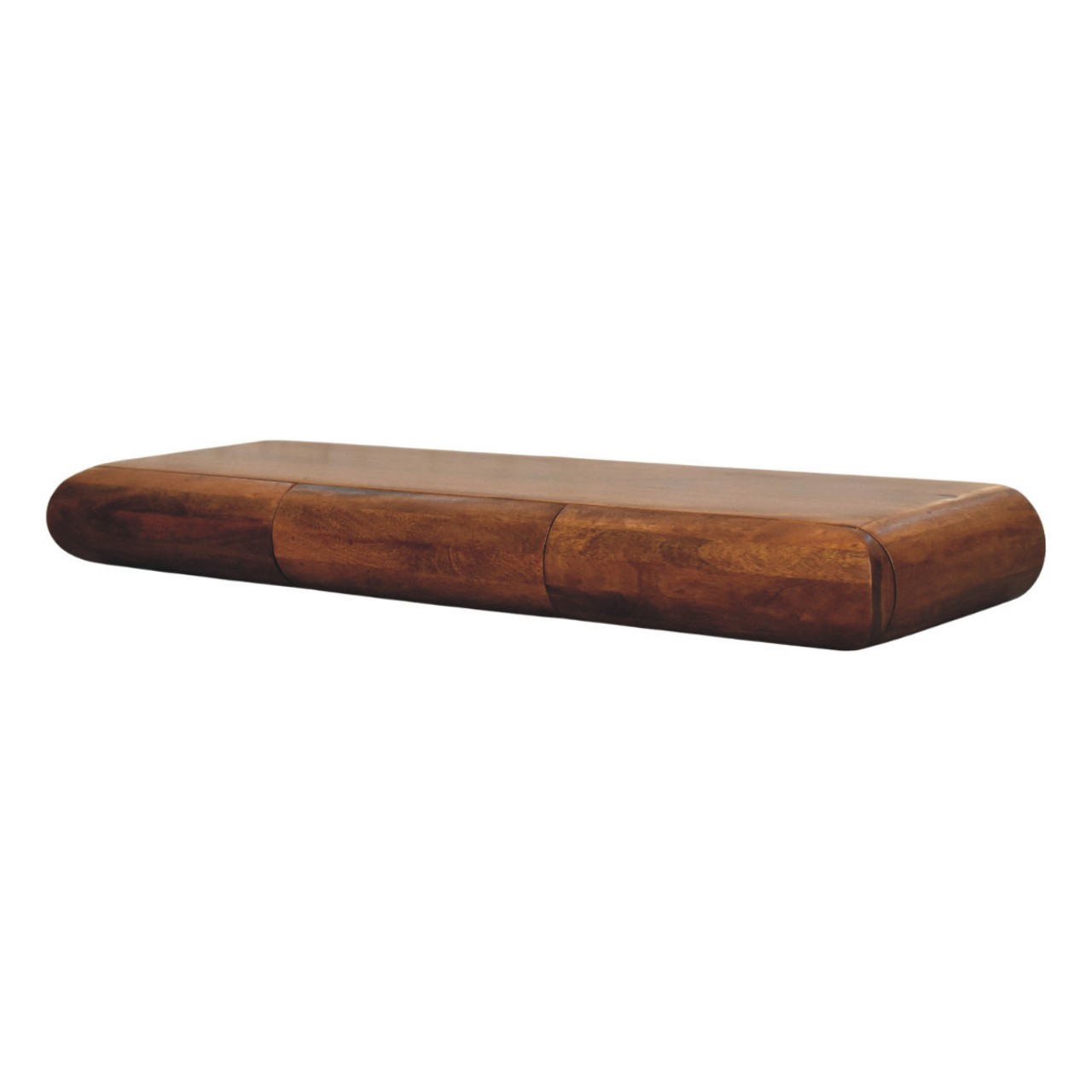 Consolle a parete in legno di mango, finitura Amber Oak