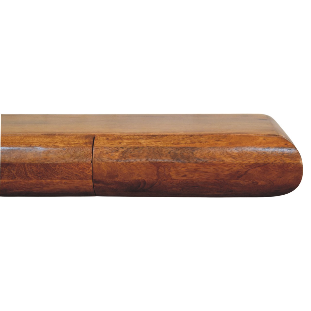 Consolle a parete in legno di mango, finitura Amber Oak