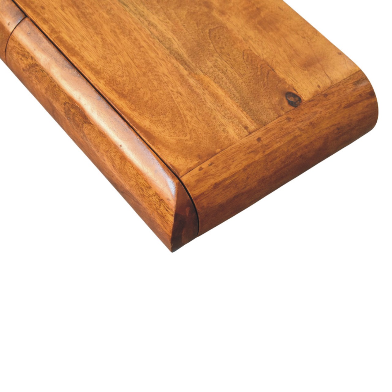 Consolle a parete in legno di mango, finitura Amber Oak