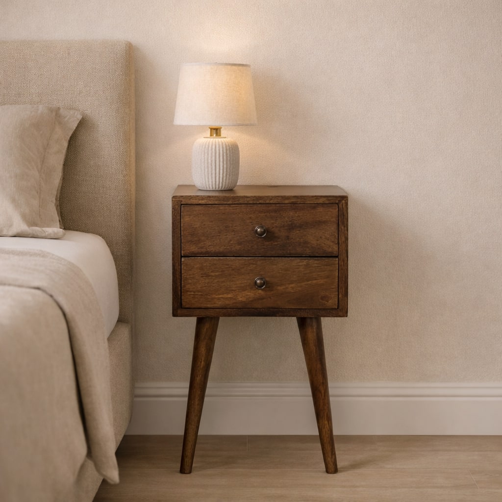 Nordic 2 Drawer Bedside in Classic Grey