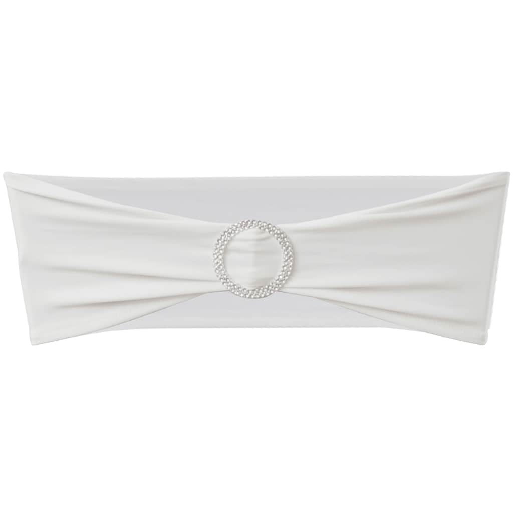 Fascia Elasticizzata Crema Sedia con Fibbia Diamante 25 pz