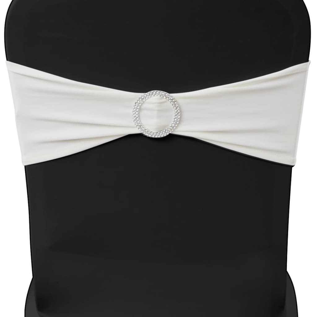 Fascia Elasticizzata Crema Sedia con Fibbia Diamante 25 pz