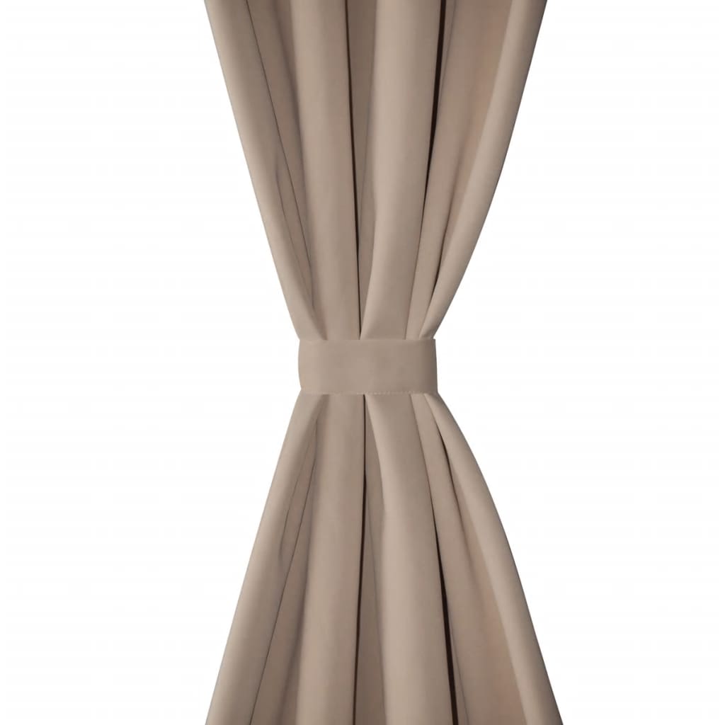 Tende Oscuranti Blackout Crema con Anelli di Metallo 135 x 245 cm 2 pz