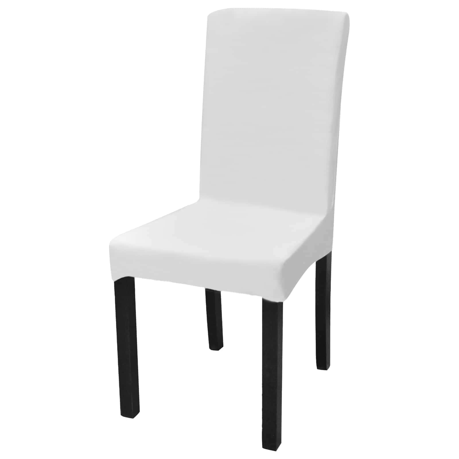 Coprisedia Elasticizzata Dritta Set 6 pz Bianco