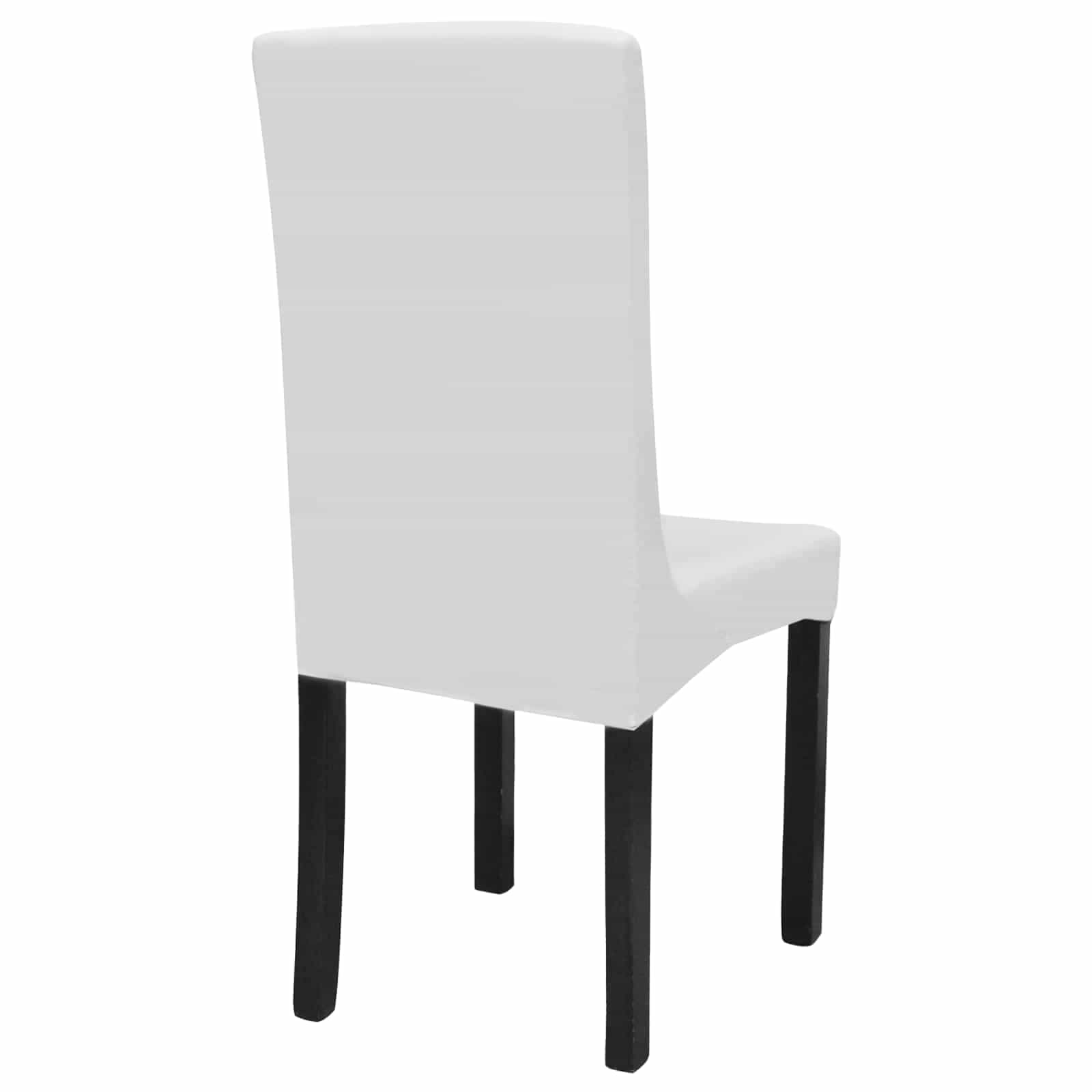 Coprisedia Elasticizzata Dritta Set 6 pz Bianco