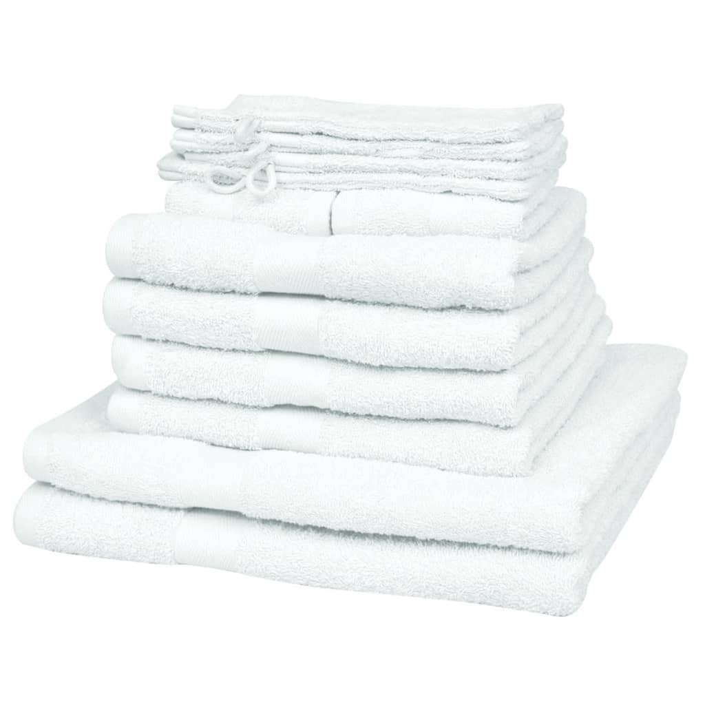 Asciugamani Cotone Set 12 pz 500 gsm Bianchi