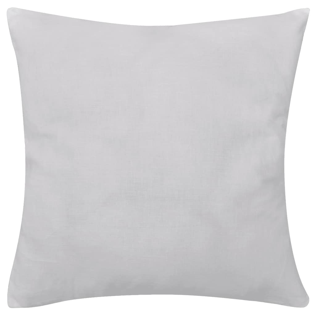 Set 4 Federe in cotone bianche 80 x 80 cm