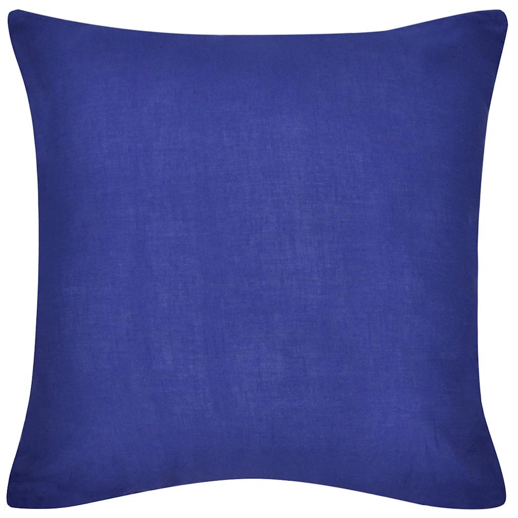 Fodere per Cuscini Blu in Cotone 4 pz 40 x 40 cm