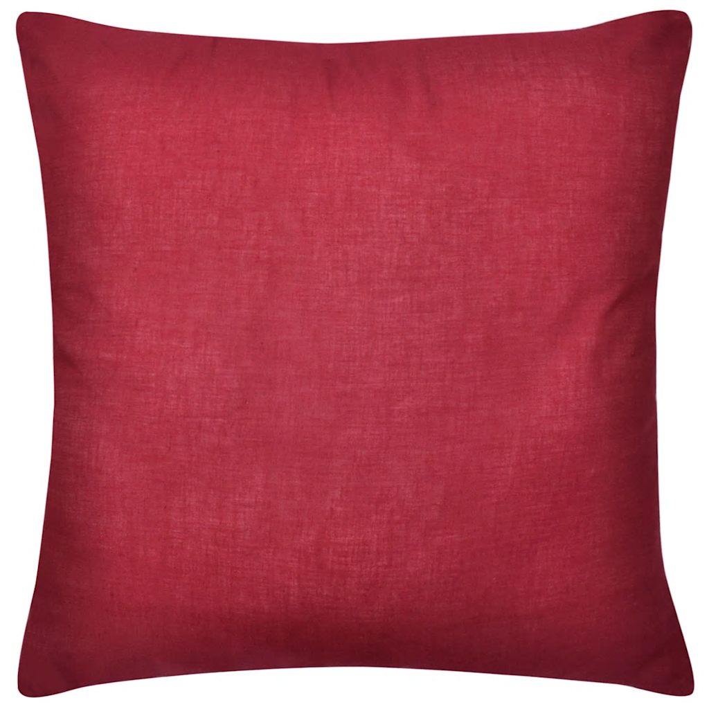 Fodere per Cuscini 4 pz Bordò in Cotone 40 x 40 cm