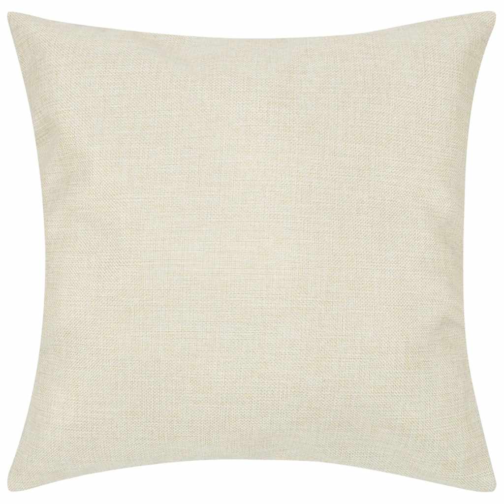 4 federe in lino beige 80 x 80 cm