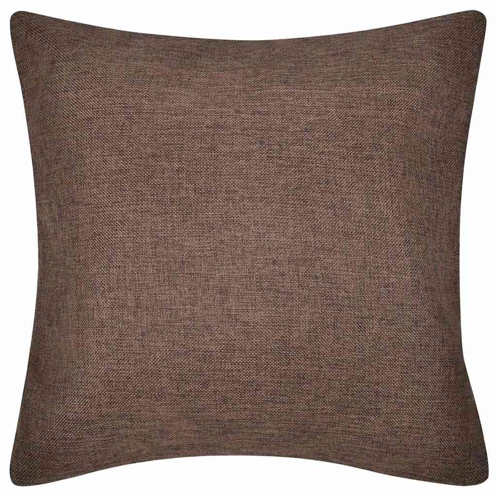 Fodere per Cuscini 4 pz in Simil Lino 50 x 50 cm
