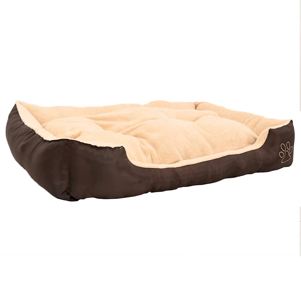 Lettino per Cani Marrone e Beige XXL