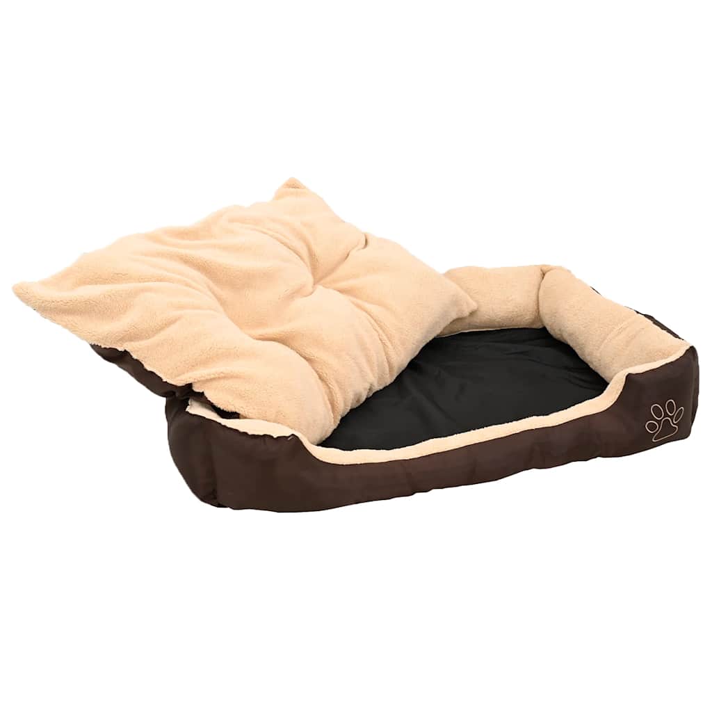 Lettino per Cani Marrone e Beige XXL