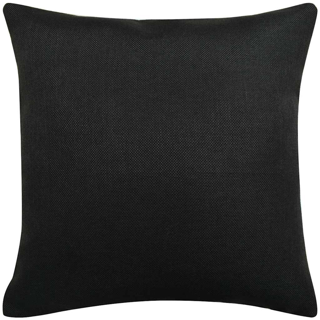 Set 4 Federe per Cuscini in Simil-Lino Nero 40x40 cm