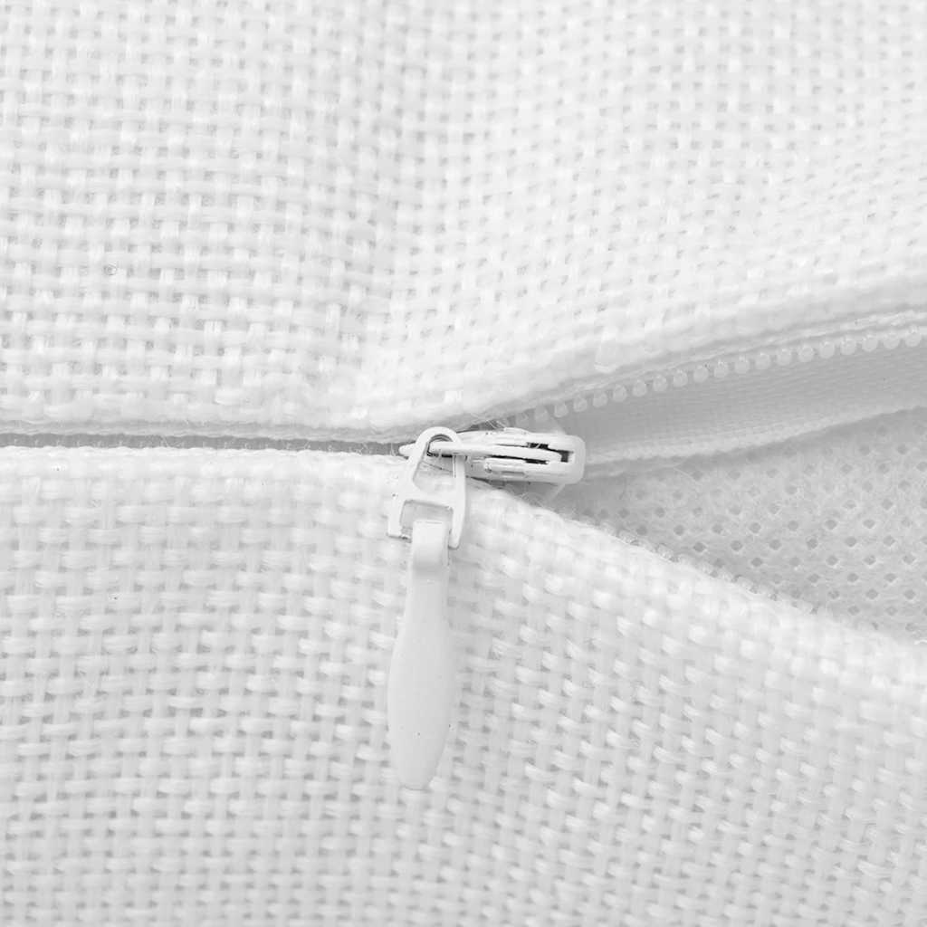 Set 4 Federe per Cuscini in Simil-Lino Bianco 40x40 cm