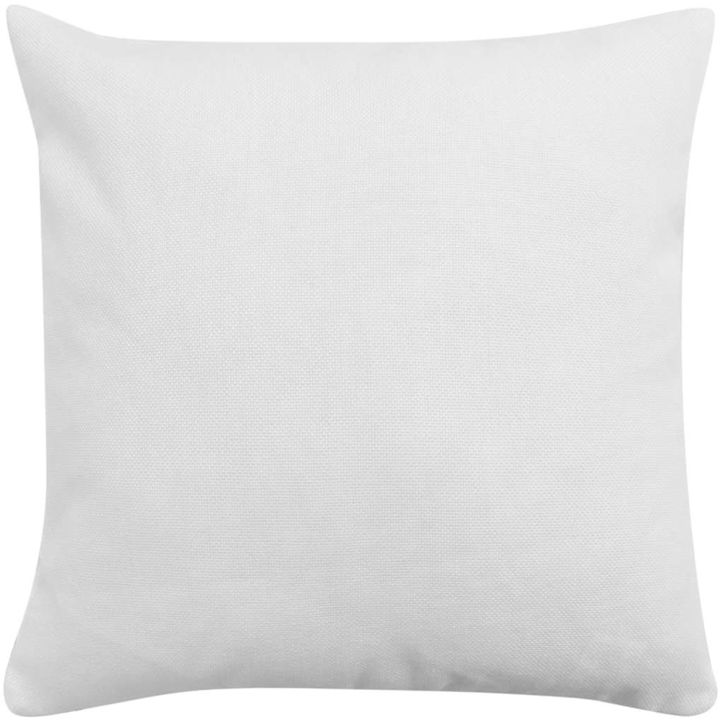 Set 4 Federe per Cuscini in Simil-Lino Bianco 80x80 cm