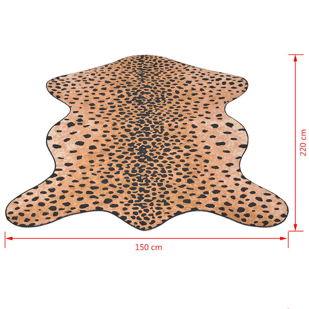 Tappeto Sagomato 150x220 cm Stampa a Ghepardo