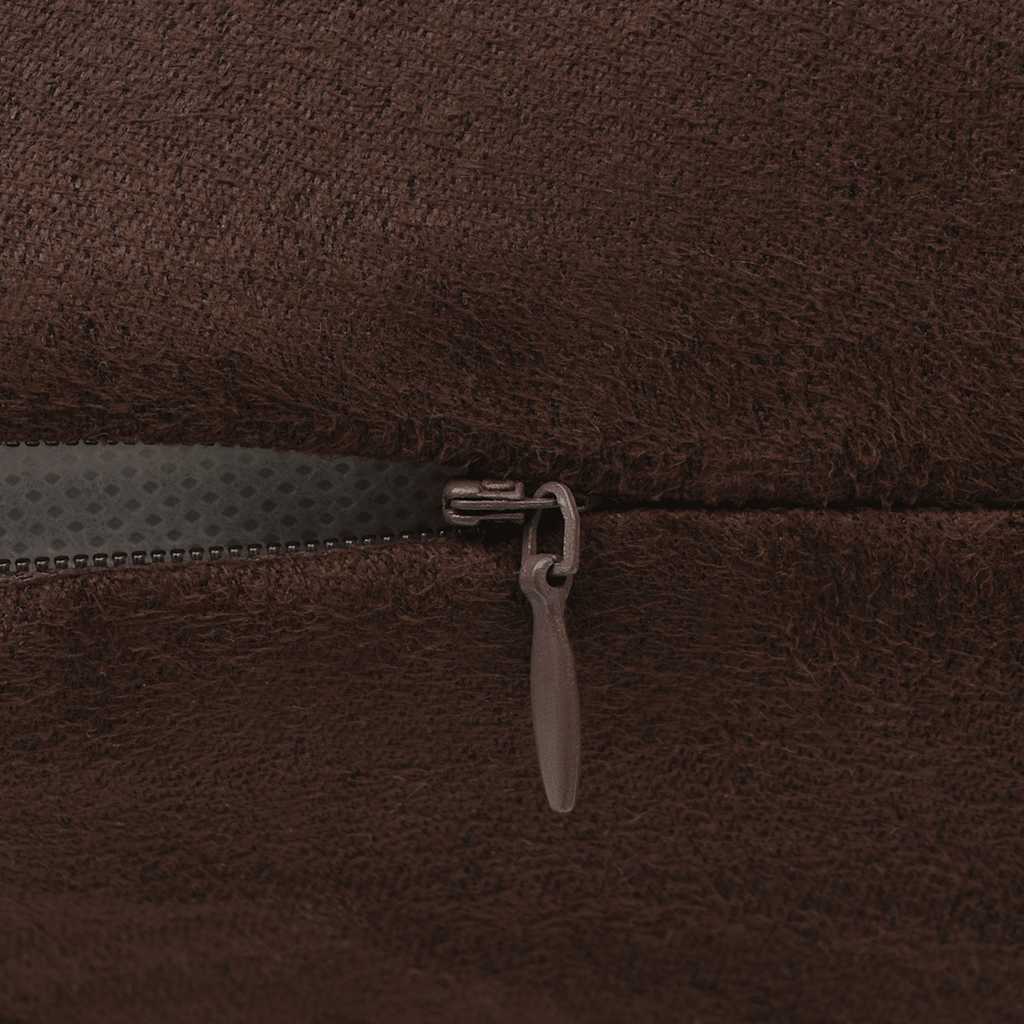 4 Fodere Cuscini 50x50cm Poliestere Scamosciato Sintetico Marrone