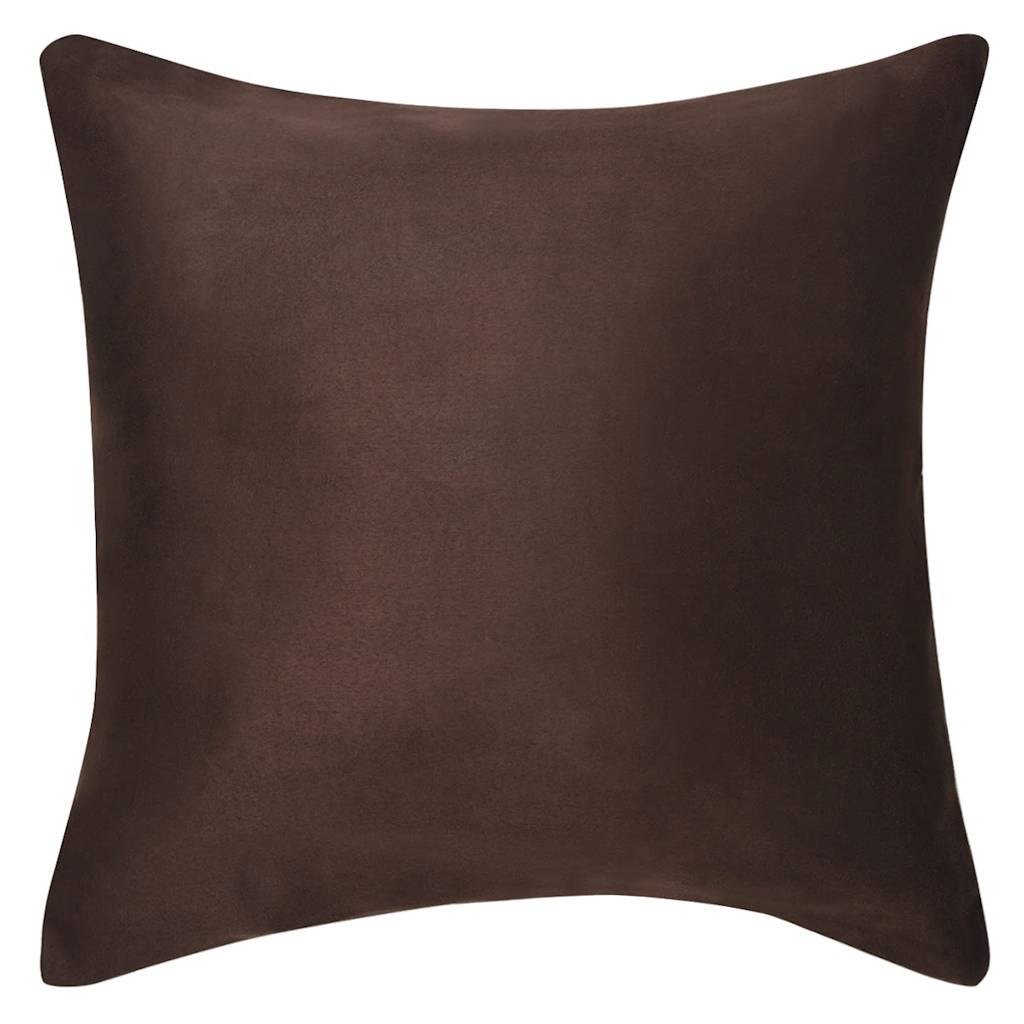 4 Fodere Cuscini 80x80cm Poliestere Scamosciato Sintetico Marrone
