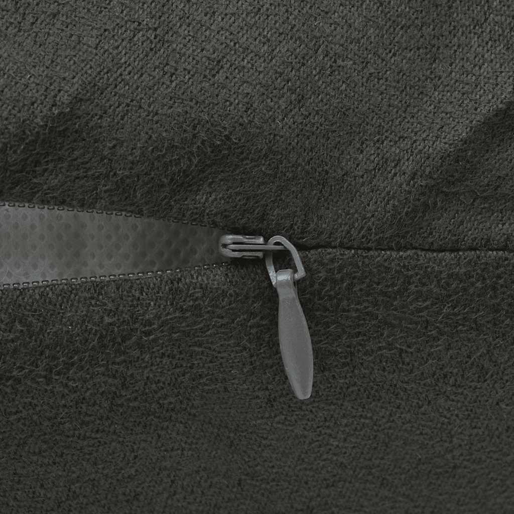 Fodere Cuscino 4 pezzi 40x40 cm Poliestere Tessuto Scamosciato Antracite