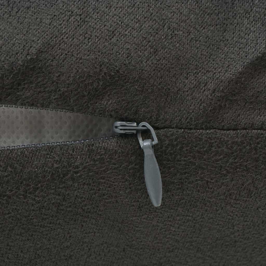 Fodere Cuscino 4 pezzi 50x50 cm Poliestere Tessuto Scamosciato Antracite