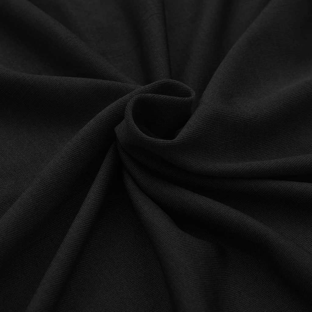 Fodere Elasticizzate per Tavolo 2 pz 243x76x74 cm Nero