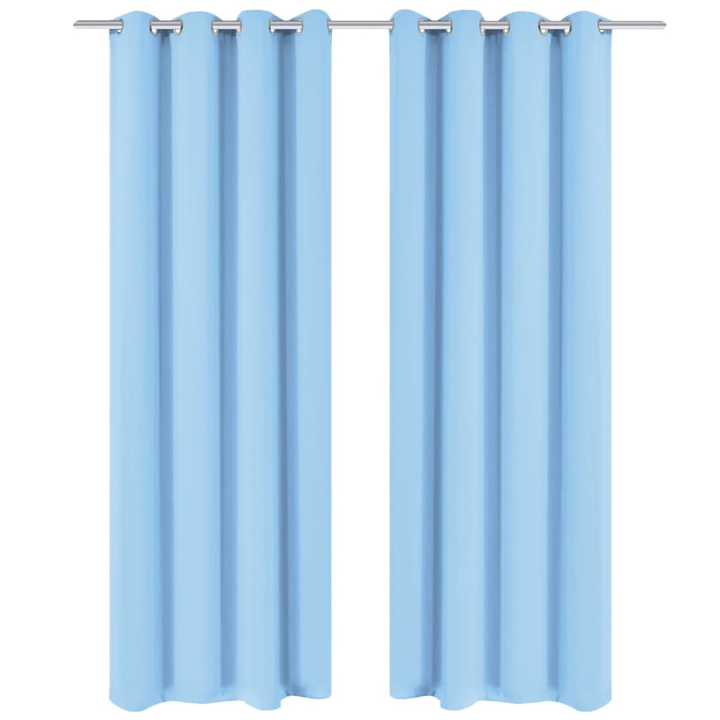 Tenda Oscurante con Occhielli in Metallo 270x245 cm Turchese