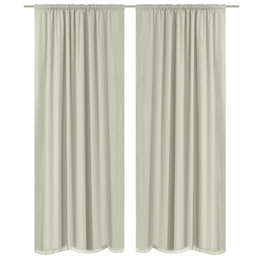 Tende Oscuranti a Doppio Strato 2 pz 140x175 cm Crema