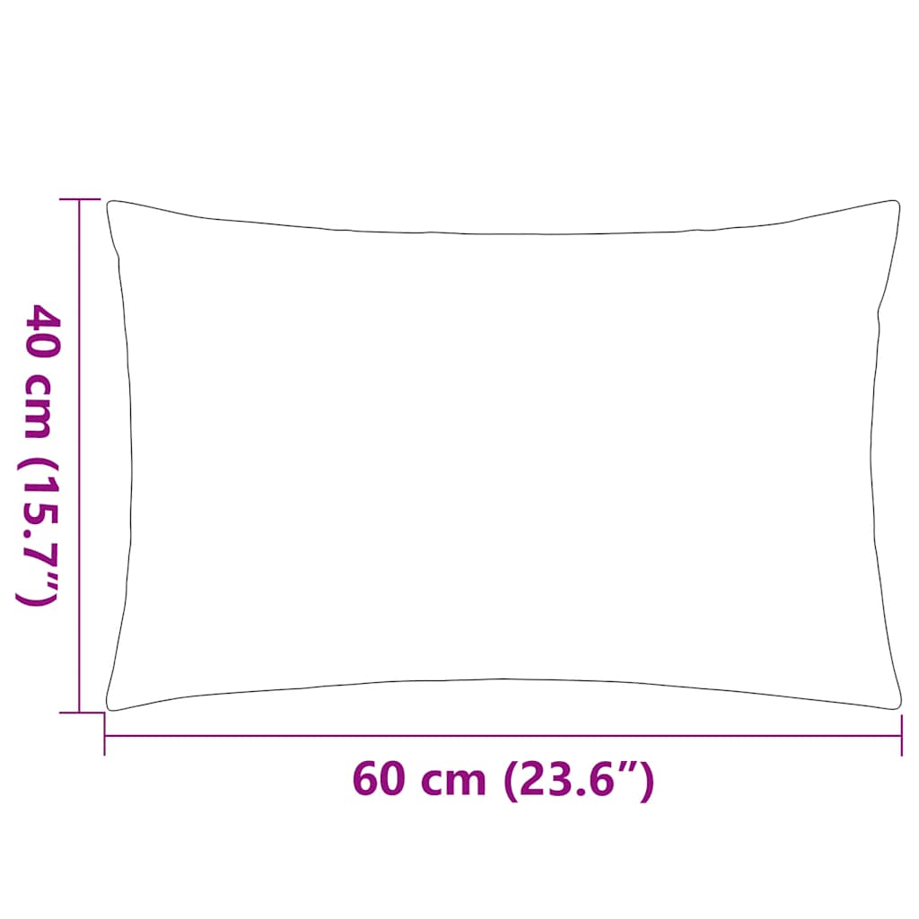 Cuscini da Esterno 2 pz Stampa a Righe 60x40 cm Grigi